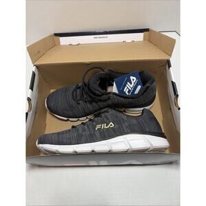 Fila Womens Size 11 Memory Techknit Running Shoes Sneakers Black And Grey